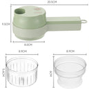 4In1 Electric Vegetable Cutter Set Handheld Wireless Electric Garlic Masher Food Chopper Meat Grinder Machine Food Peel Slice