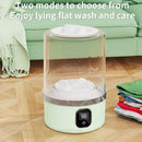 Tired of dealing with dirty laundry on the go? The Mini Portable Washing Machine is your compact solution No more hand washing or waiting at the laundromat. Clean clothes. Anytime. Anywhere.
