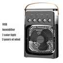 3 In 1 Fan AIr Conditioner Household Small Air Cooler LED Night Light Portable Humidifier Air Adjustment Fan Office Home Fan New