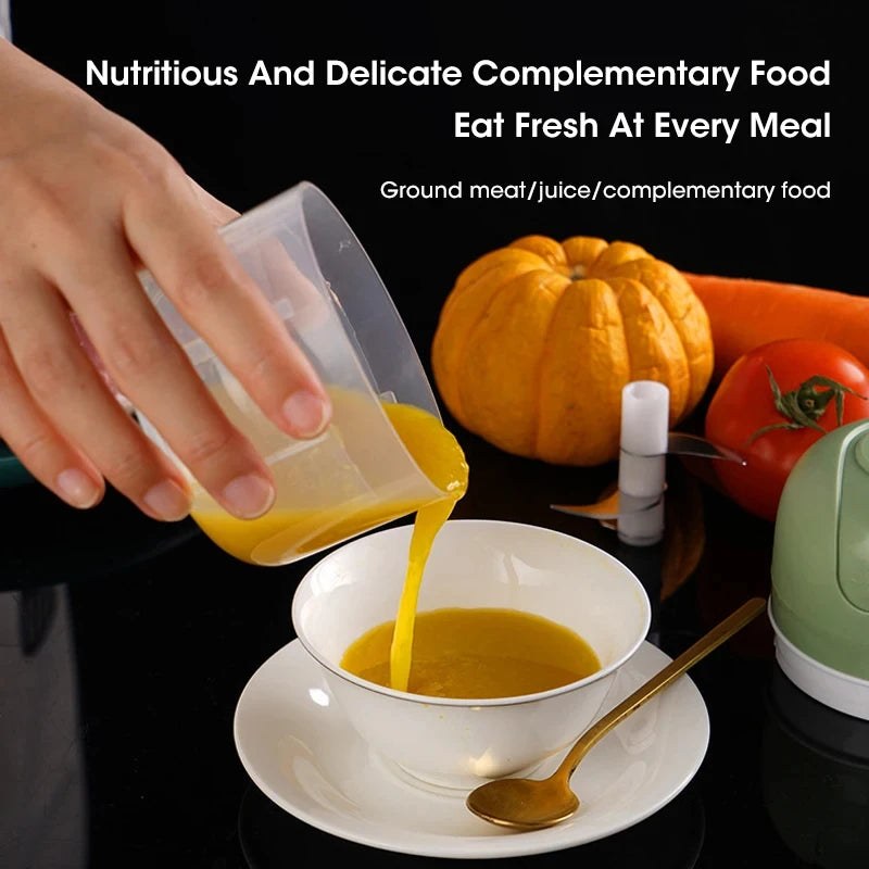Chop garlic, meat, and veggies in seconds! Tired of the mess and sore hands? The 250ml Electric Chopper is portable, rechargeable, and effortless. Less prep. More cooking. Zero stress.