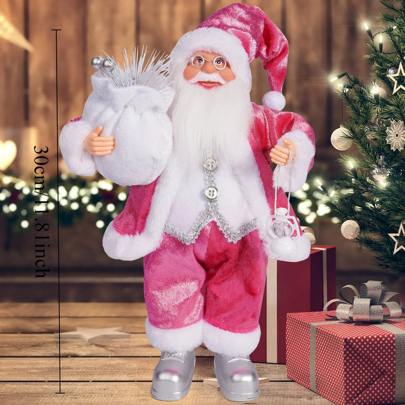 1 new Santa Claus statue ornaments, suitable for Christmas desktop decoration, party decoration, home decoration crafts, room de