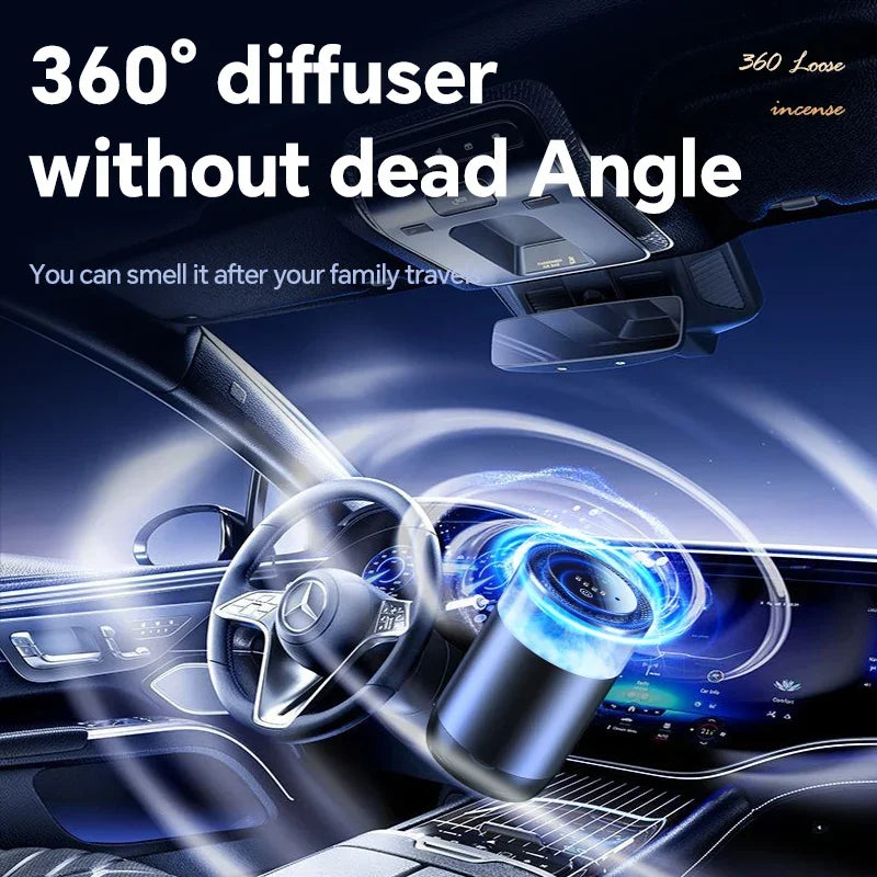 Smart Car Air Freshener Car Fragrance Diffuser Automobile Rechargeable Air Freshener Car Interior Deodorizer with Ambient light