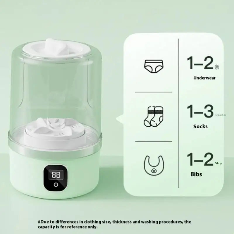 Portable Mini Washing Machine Small Laundry Washer Machine Clothes Cleaning Tool For Dormitories Travel Camping Hotel Apartment