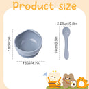 2PC Silicone Sucker Bowl Feeding Tableware for Infant and Young Training Learning To Eat Bowls and Baby Supplementary Food Bowls