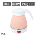 Mini foldable electric kettle 0.6L portable electric kettle household travel water heater silicone compression 110V-220V