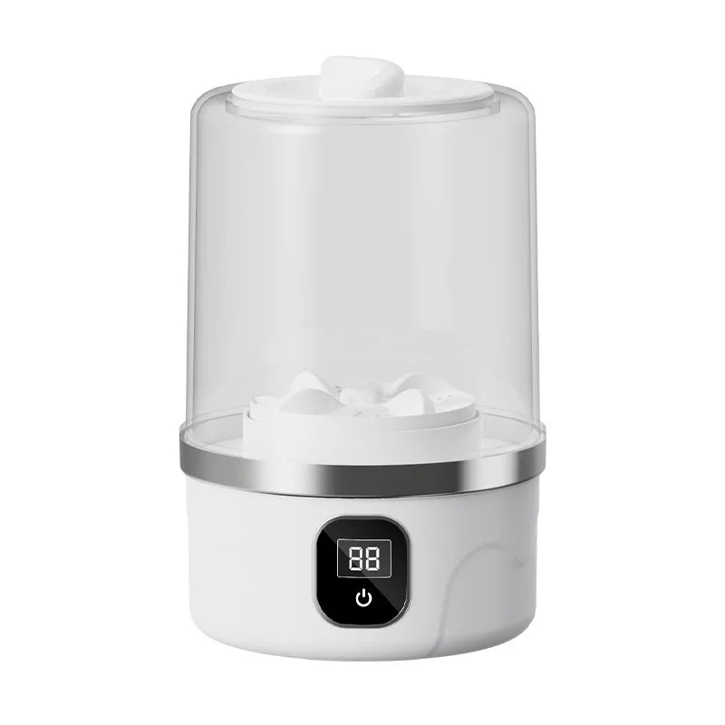 Tired of dealing with dirty laundry on the go? The Mini Portable Washing Machine is your compact solution No more hand washing or waiting at the laundromat. Clean clothes. Anytime. Anywhere.