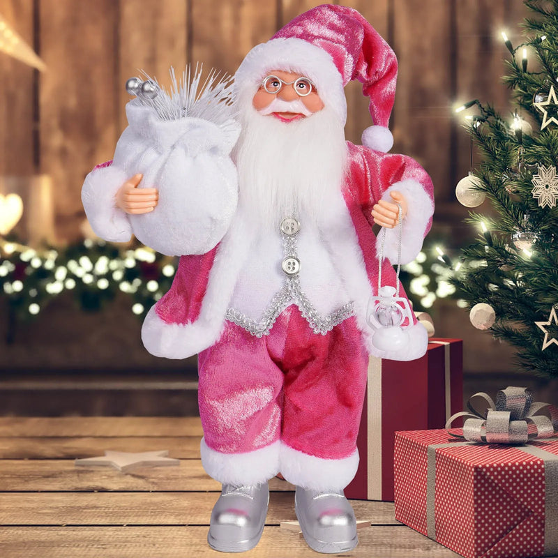 1 new Santa Claus statue ornaments, suitable for Christmas desktop decoration, party decoration, home decoration crafts, room de