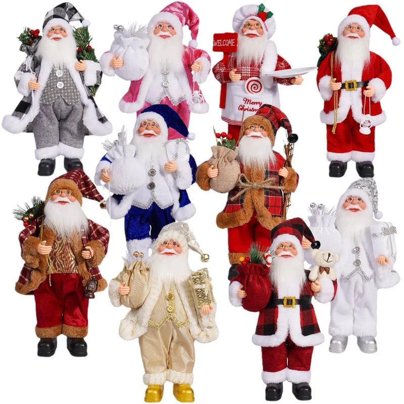 1 new Santa Claus statue ornaments, suitable for Christmas desktop decoration, party decoration, home decoration crafts, room de