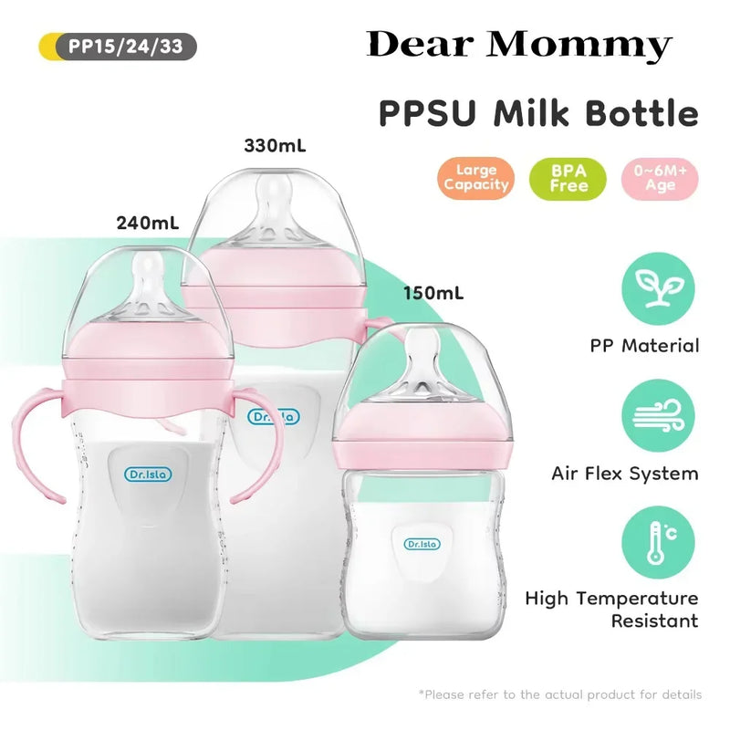 /240/330ML Baby P150P Bottle Newborn Baby Bottle with Handle Milk BottleFeeding  Baby Bottles Newborn Feeding Supplies