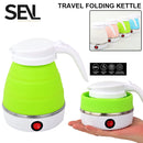 Mini foldable electric kettle 0.6L portable electric kettle household travel water heater silicone compression 110V-220V