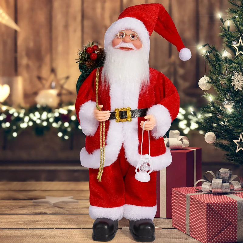 1 new Santa Claus statue ornaments, suitable for Christmas desktop decoration, party decoration, home decoration crafts, room de