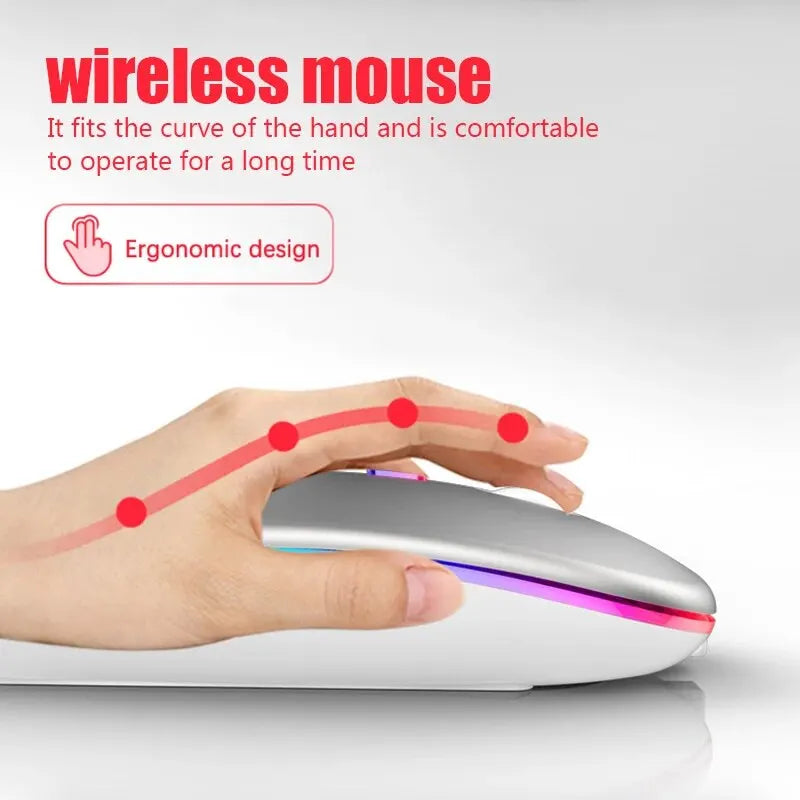 Laggy, uncomfortable mouse ruining your game? Upgrade to the RGB Wireless Gaming Mouse – ergonomic, rechargeable, and ultra-responsive up to 3600DPI. Play smoother. Work faster. No wires, no limits.