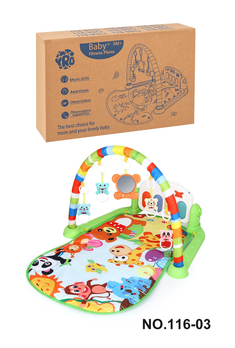 Multifunctional Fitness Frame Baby Activity Gym Play Mat Musical Rack Kid Infant Educational Crawling Carpet Toy Children Gift